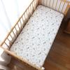 Baby Crib Fitted Sheet For Newborn Soft Cotton Bed Cot Mattress Cover With Rubber 130x70cm