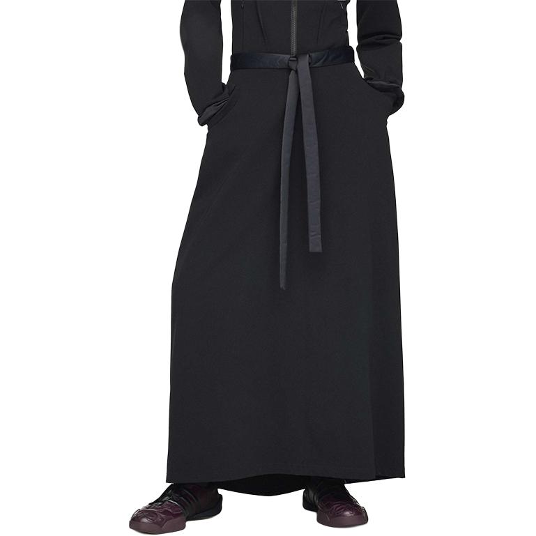 Y-3 FW25 Fleece Simple Casual Long Skirt Women skirts Black JX2293