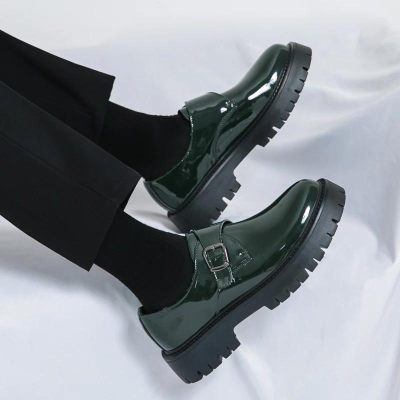 Fashion Thick Bottom Mens Slip on Shoes All-match Classic Men Footwear for Wedding Luxury Brand Mens Business Loafers Men's Casual Shoes