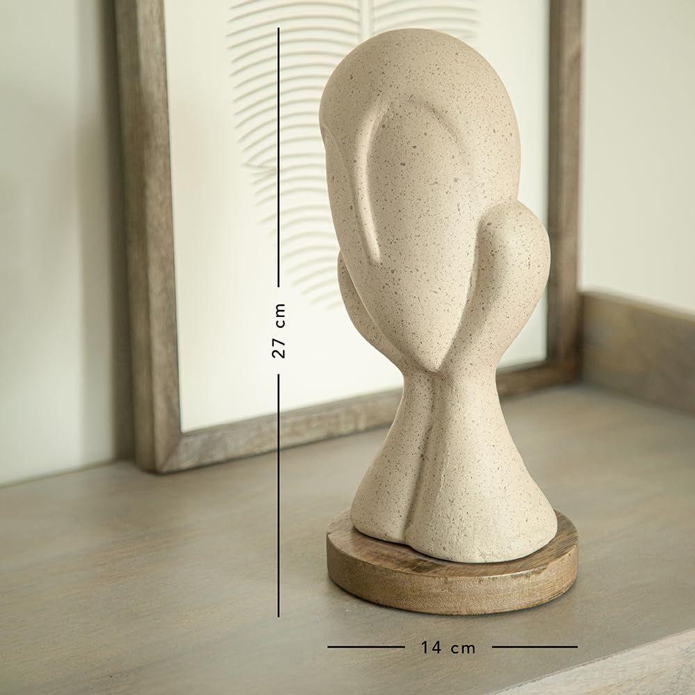 Spellbound Face Ecomix Sculpture 27 Cm Tall, Home Décor Showpiece Figurine for Living Room & Office,