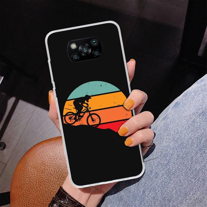 Bicycle Bike Sport Phone Case For Xiaomi Poco X7 X6 X5 Pro F7 Ultra Redmi 15C 15 13C 13 12C 12 10 10A 10C 9 9A 9C 9T Cover Poco