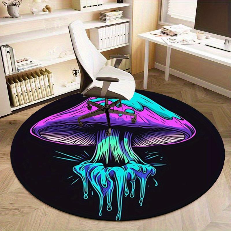 1pc Colorful Mushroom Design Home Office Outdoor Round Carpet Gift Decorative Rug MatRA1525