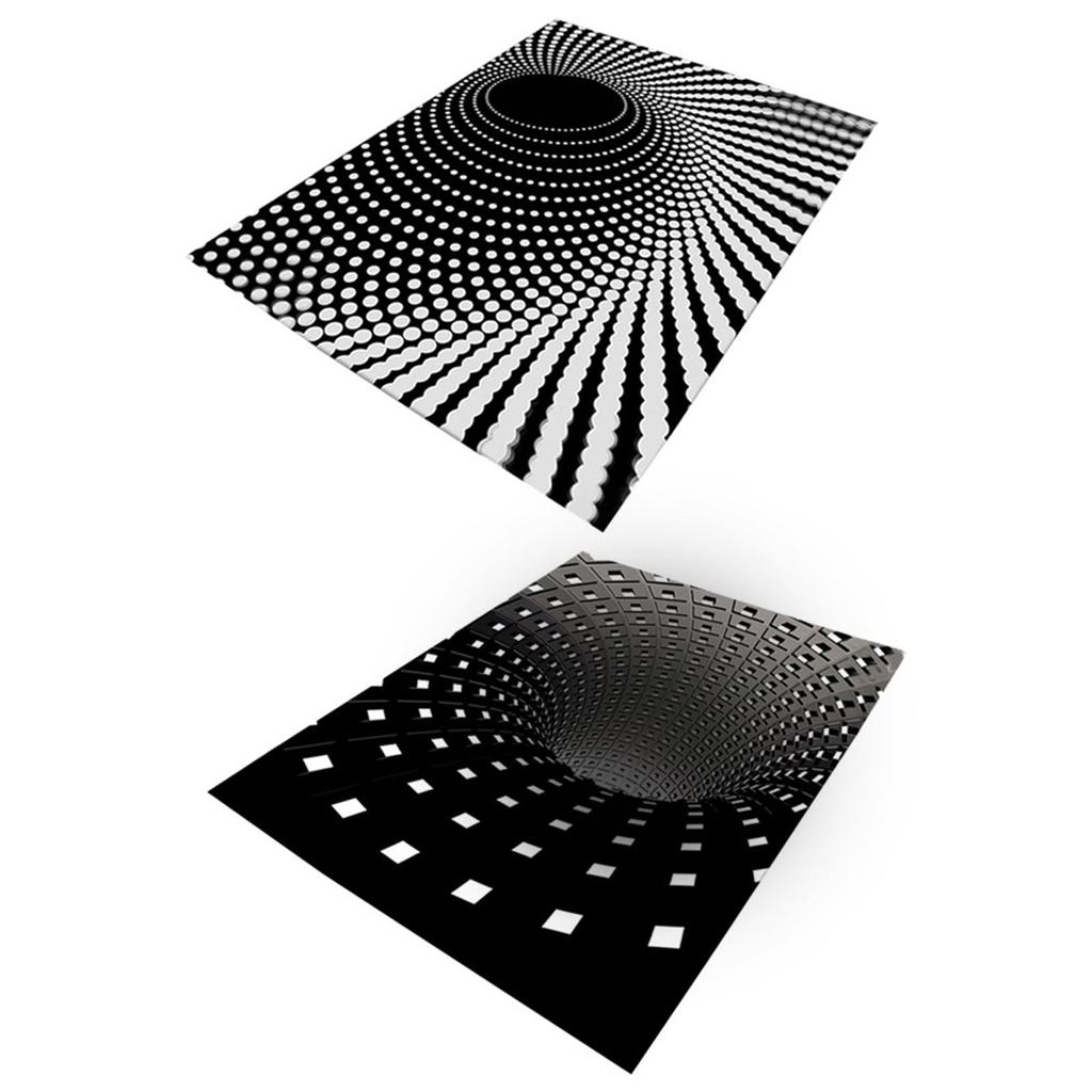 Buy Spiral Rectangle Carpet 3D Geometric Floor Mat for Living Room ...