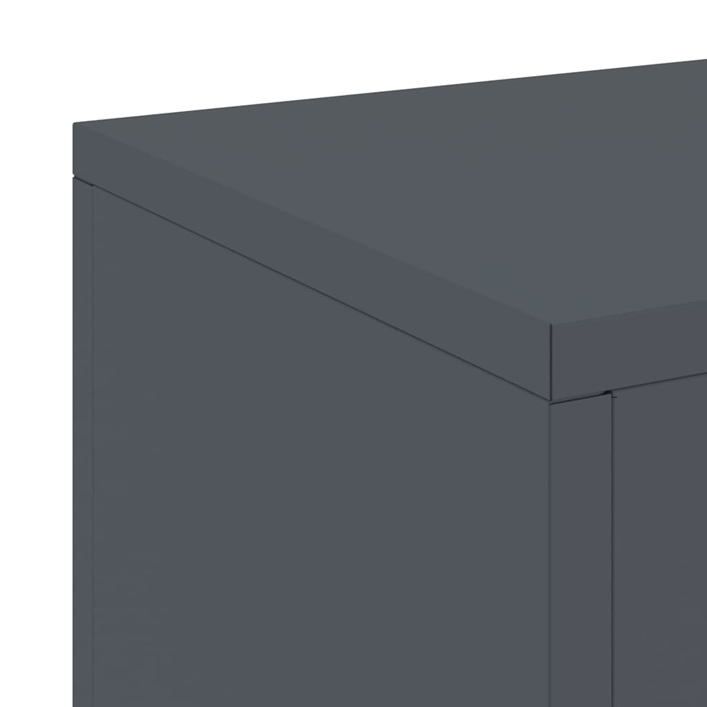 Plant Stand 2 Pcs Anthracite 24 X 24 X 55 Cm Steel
