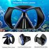 Snorkel Mask Swimming Goggles Diving Training Skirt Tube Silicone Temp Glass Lens Anti-Leak Anti-Fog Wide View Adjustable Strap