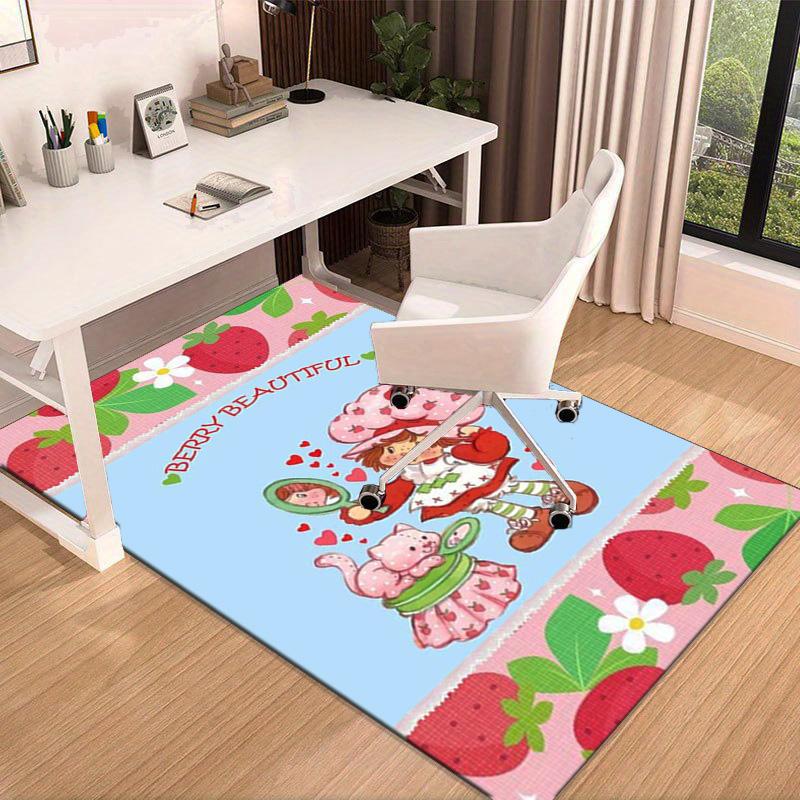Strawberry Hat And Cat Carpet, Chair Rug,Rug for Office Bedroom living rooms, Doormat decor Fan Gift Christmas Gift