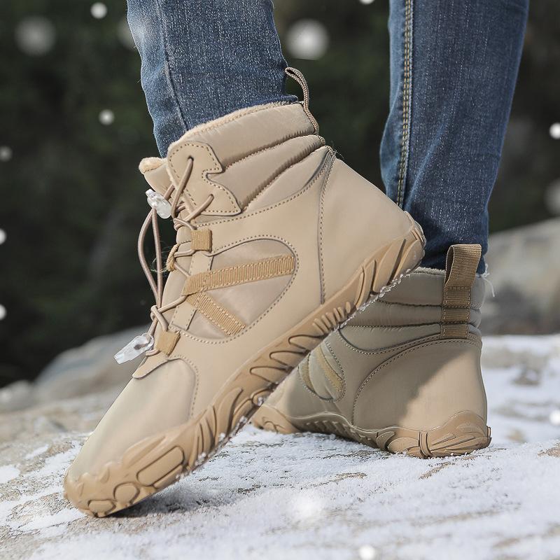 Outdoor snow boots men's autumn and winter new casual hiking non-slip waterproof velvet thermal cotton shoes women's thick soles