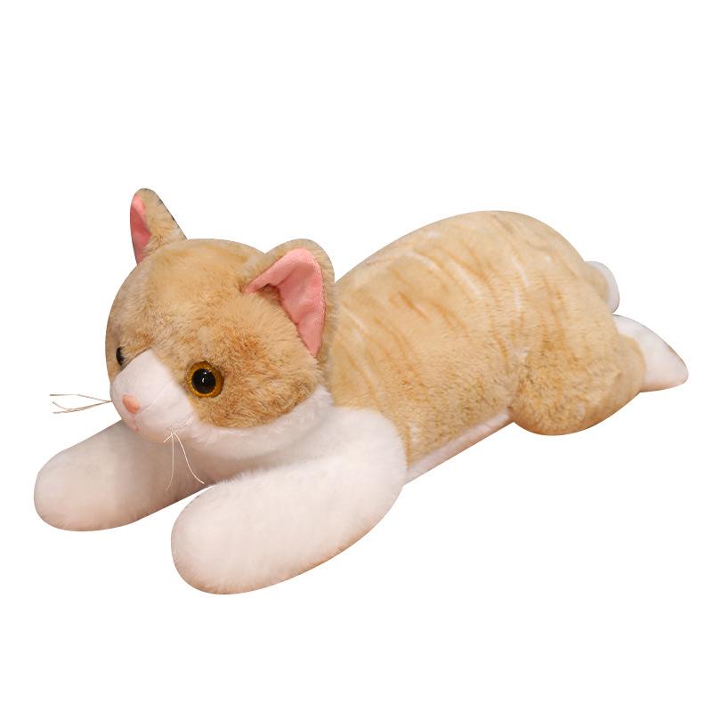 Cartoon Cat Pillow Plush: Large Meowing Sleep Companion for Kids