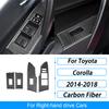 For Toyota Corolla 2014-2018 Window Switch Panel Trim Sticker Black Carbon Fiber Cover Interior Accessories Upgrade Decor Style