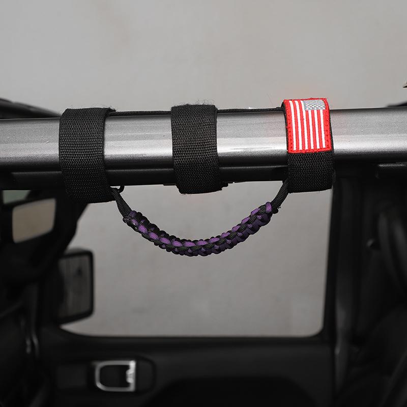 Auto-Regenschirmseil, Dachgriff mit Licht, für Jeep Wrangler JL/Gladiator JT JK 2007–2023, 2 Stück
