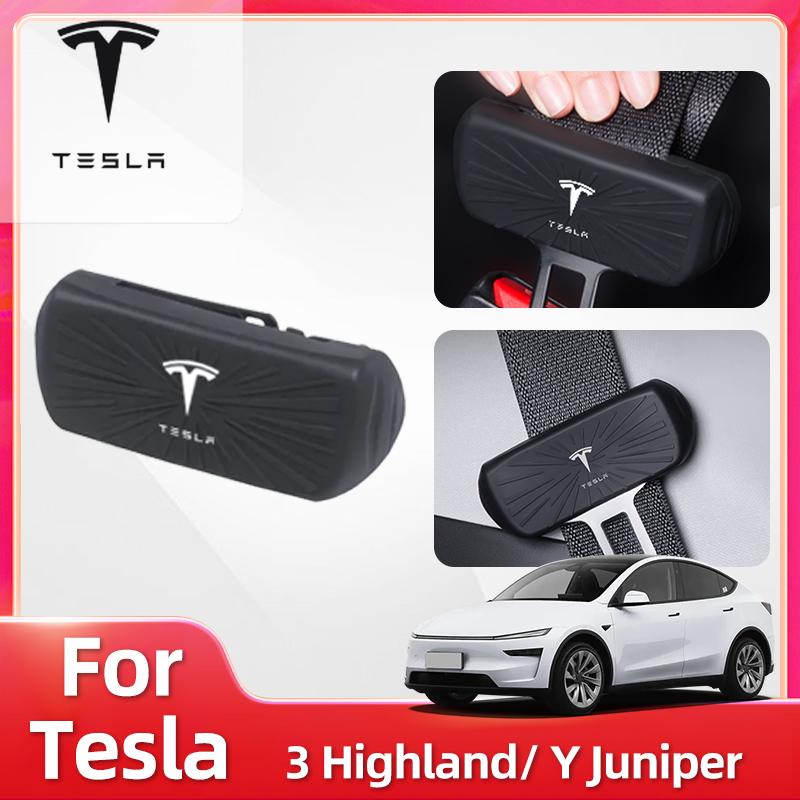 Car Sticker For Tesla Model 3 Y Juniper Highland 2025 2026 Updated Seat Belt Collision Protection Car Modification Cover Car Acc