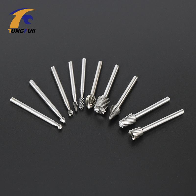 10Pc HSS Router Carbide Engraving Bits & 10Pcs Router Bit 1/8"(3mm) Shank for Rotary Tools for DIY Woodworking Carving Engraving