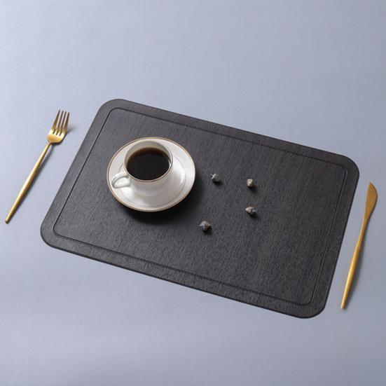 45 x 30 cm Umělá kůže, protiskluzová podložka pod mísu, podložka pod jídelní stůl tepelně izolovaná