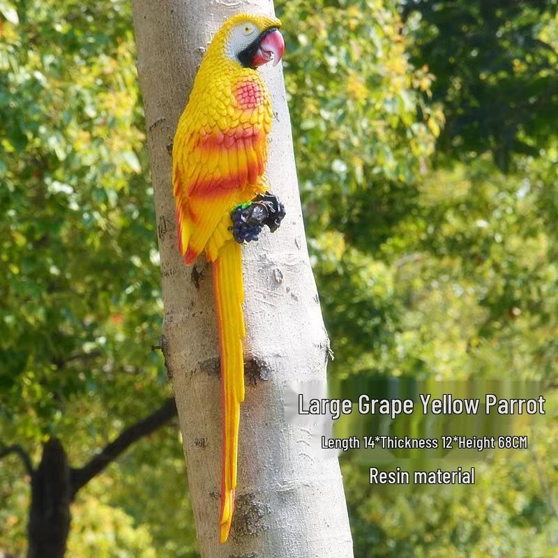 Creative Resin Macaw Cockatoo Small Bird Wall Hanging Ornament