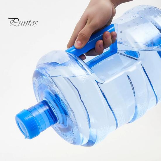 Easy Grip Water Jug Reusable with Handle, Clear PET Refillable Portable Handle Tank Bottle, Storage Container for Home Office And Emergency