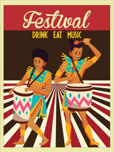 

Metal plaque vintage retro style Festival Eat Drink Classic tin door signAluminum 20x30cm（7.8x11.8inch）