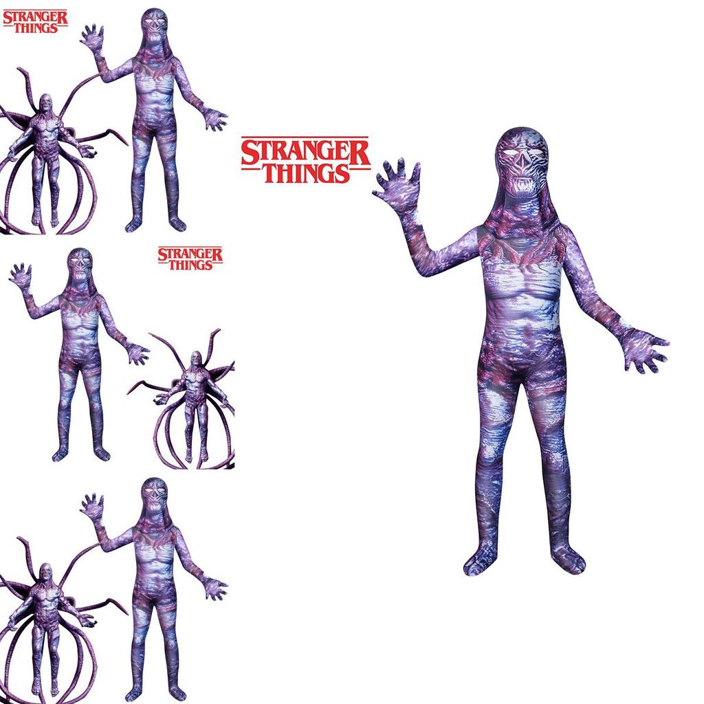 Stranger Things Halloween Kinder Cosplay Kostüm Einteiler Set Perfekt für Maskeraden und Themenpartys