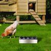 Feeder Trough Chick Feeding Dispenser No Waste Stainless Steel Tray for Bird Parrots Turkey
