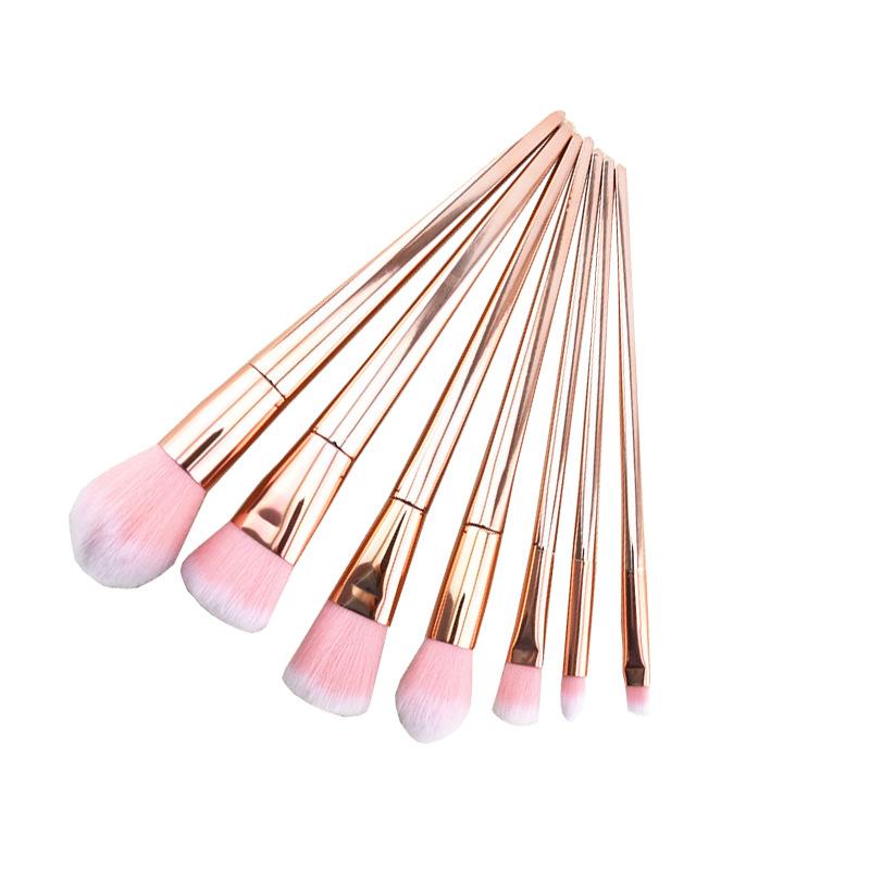 7Pcs/set High-grade Nylon Bristles Makeup Brush Diamond-shaped Handle Brush Set Eyeshadow Brush Cosmetic Tools