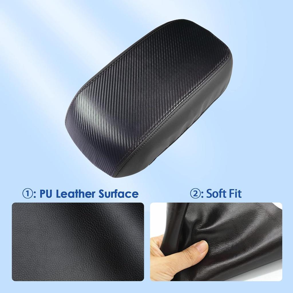 2022-2025 2026 Maverick Center Console Cover for Frod Maverick (XL/XLT/Lariat/Tremor/Lobo), Waterproof&Anti-Scratch Leather Armrest Cover 2023 2024