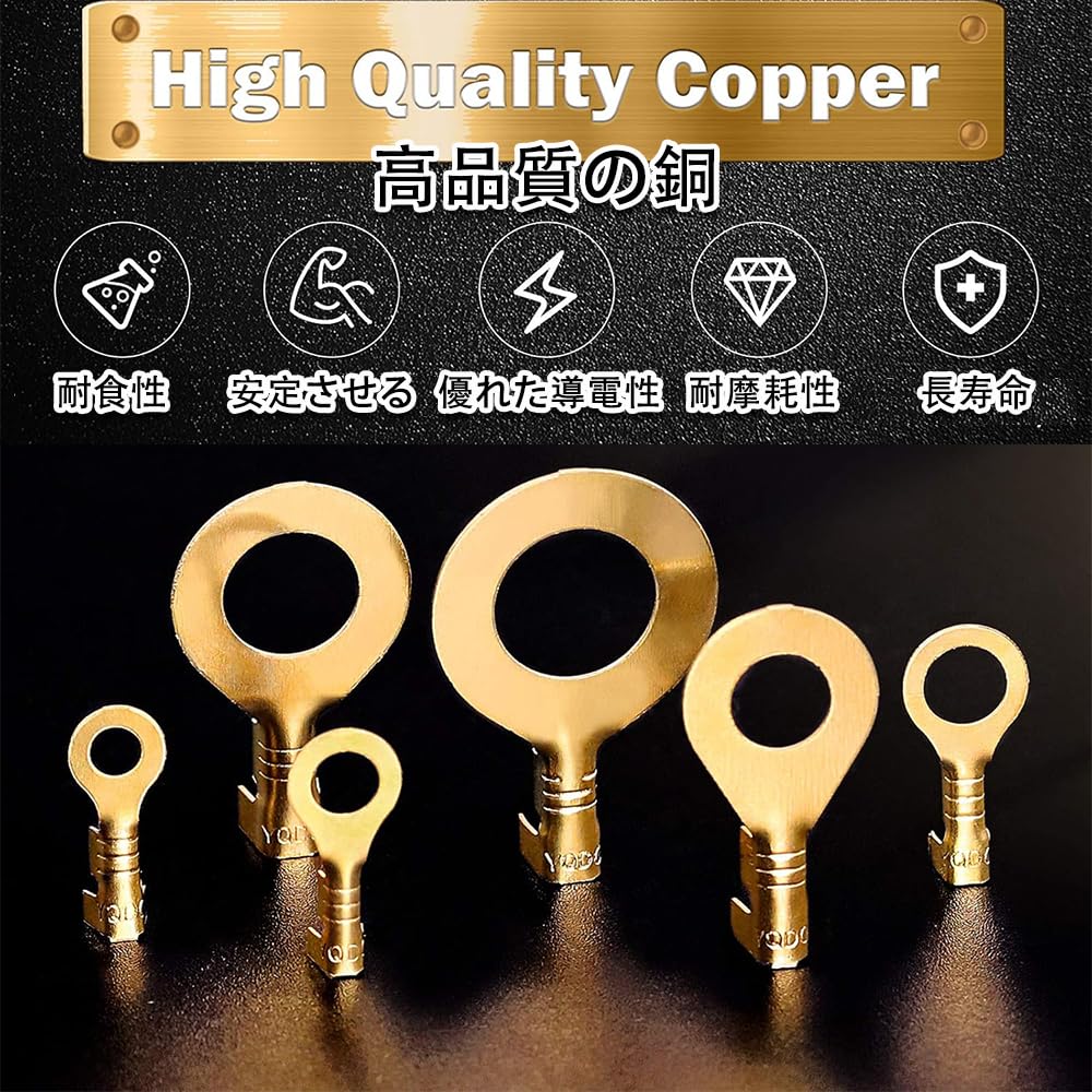 150pcs Round Terminal Set M3 M4 M5 M6 M8 M10 Kit Connector Kit Brass