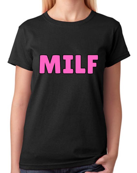 MILF T-Shirt Funny Adult Humour Novelty Mother I d Like To F#ck Ladies Tee L