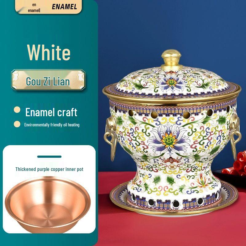Pure Copper Enamel Personal Hotpot