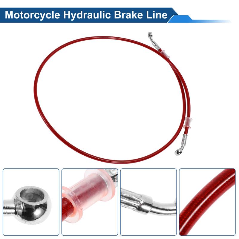 UXCELL 140cm Motorcycle Brake Clutch Oil Hose Line Red