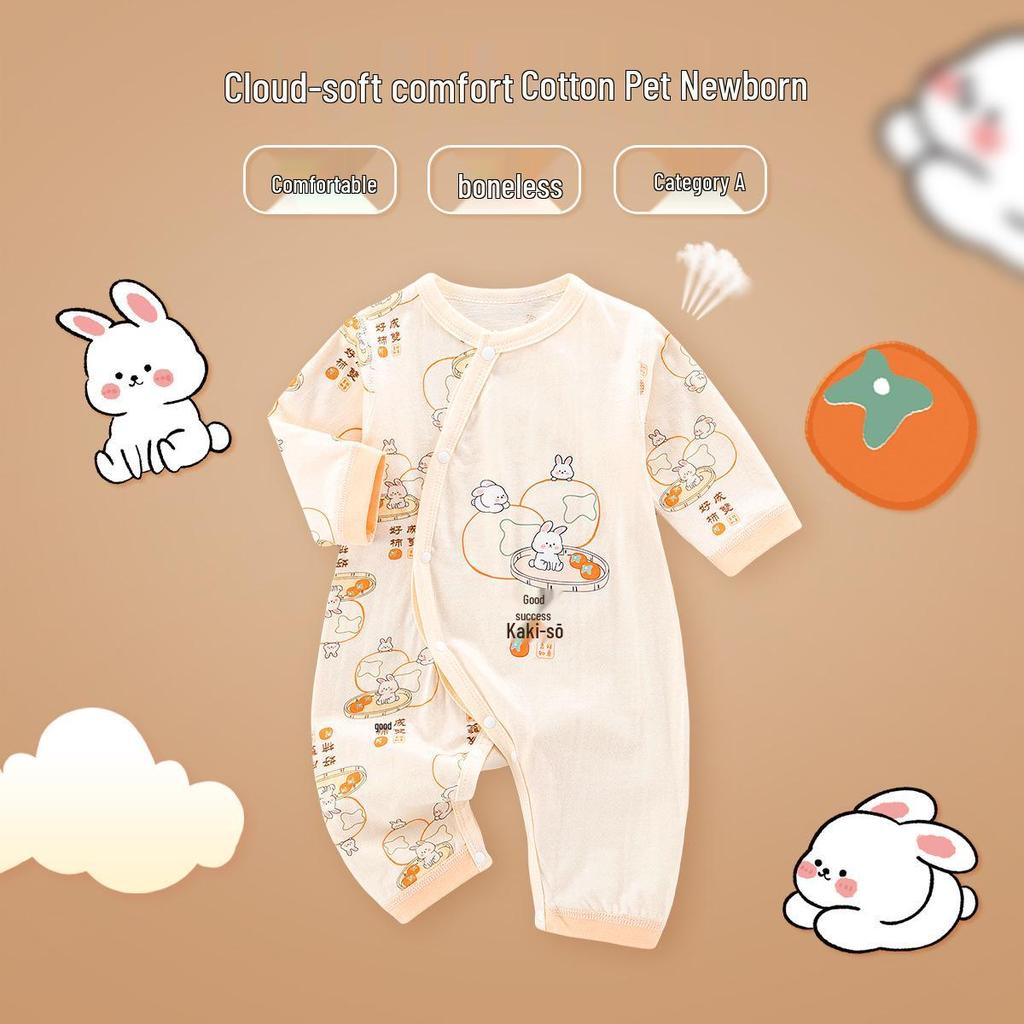 Tongtai Newborn Pure Cotton Baby Bodysuit - Spring/Autumn Jumpsuit Romper