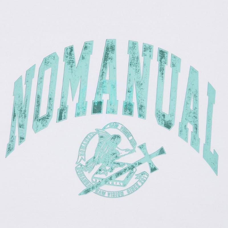 Nomanual 2T Arch Logo T shirT   whiTe
