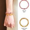 Pink natural stone beaded bracelet, fashionable light luxury, antique bracelet, fresh and versatile jewelry, women's high sense