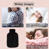 Hot Water Bottle 2000ML Water Injection Hot Water Bag With Plush Cover for Discomfort Relief