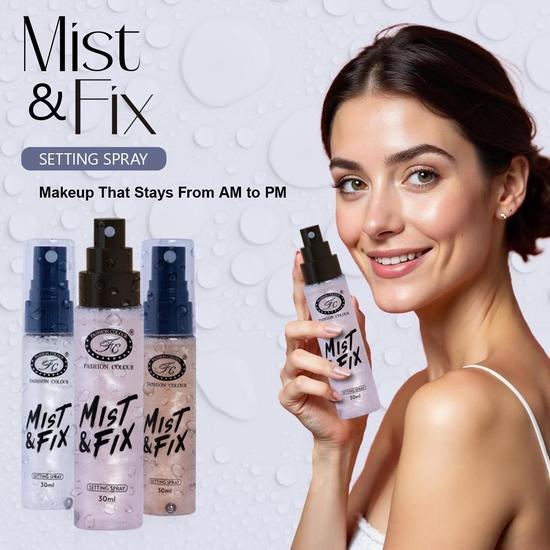Fashion Colour MIST & FIX Setting Spray (30ML*3) | Setting Spray For Makeup Long Lasting | Mist Fix Shimmer, Hydrating Makeup Fixing Spray| Set of 3
