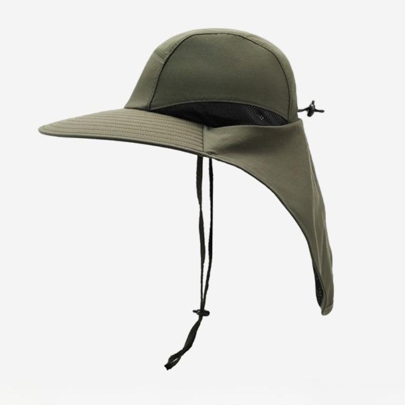 Unisex Windproof Quick-Dry Fisherman Hat with Neck Flap & UV Protection for Outdoor Fishing Hiking