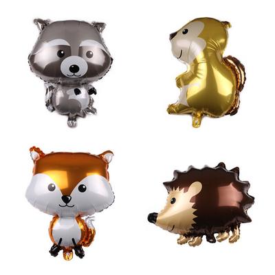 Dier Aluminium Vos Egel Feestdecoratie Ballon Cartoon Folie Ballon Dier Wasbeer Aluminium Film