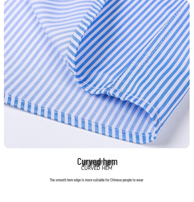 Men's 2024 Modal Striped Long Sleeve Stretch Shirt - Hidden Placket, Wrinkle-Resistant