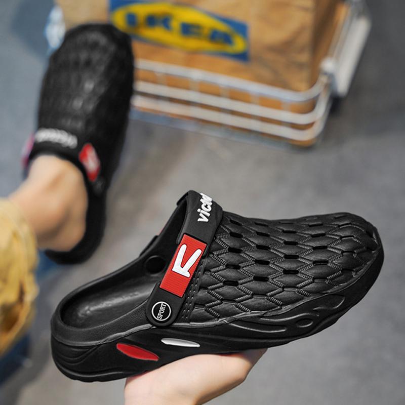 Comfortable Men Pool Sandals Summer Outdoor Beach Shoes Men Slip On Garden Clogs Casual Water Shower Slippers Unisex Zapatos