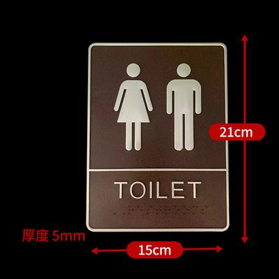 1PC Badezimmer Acryl Mark Label Abnehmbare Rückseite Selbstklebende Toilette WC Zeichen Wandaufkleber DIY Dekor