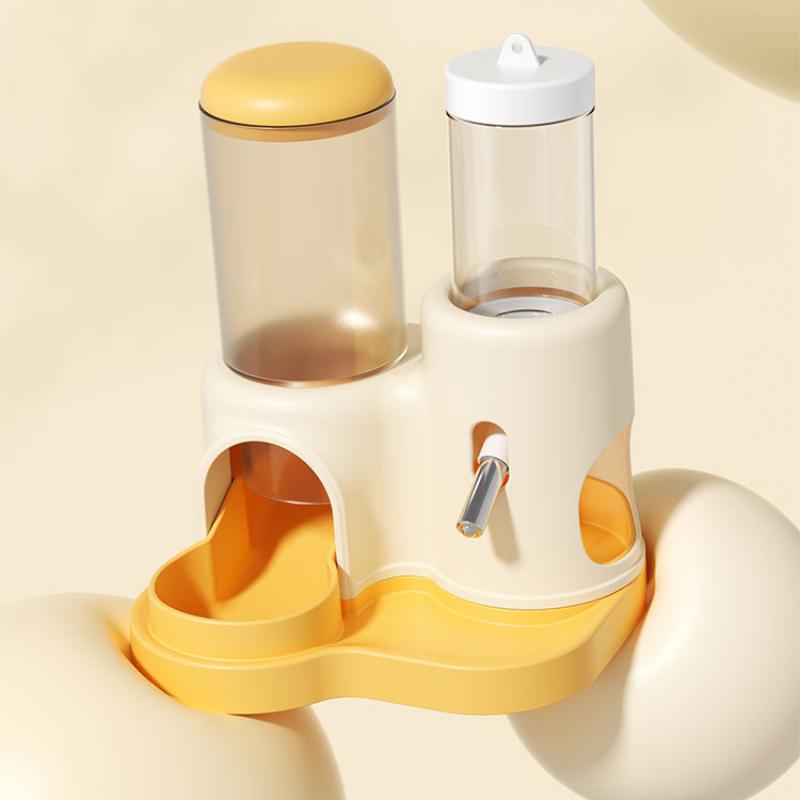 2 In 1 Hamster Automatic Feeder Water Dispenser Set Practical Dual Purpose Design for Small Animal Feeding Habitats Supplies
