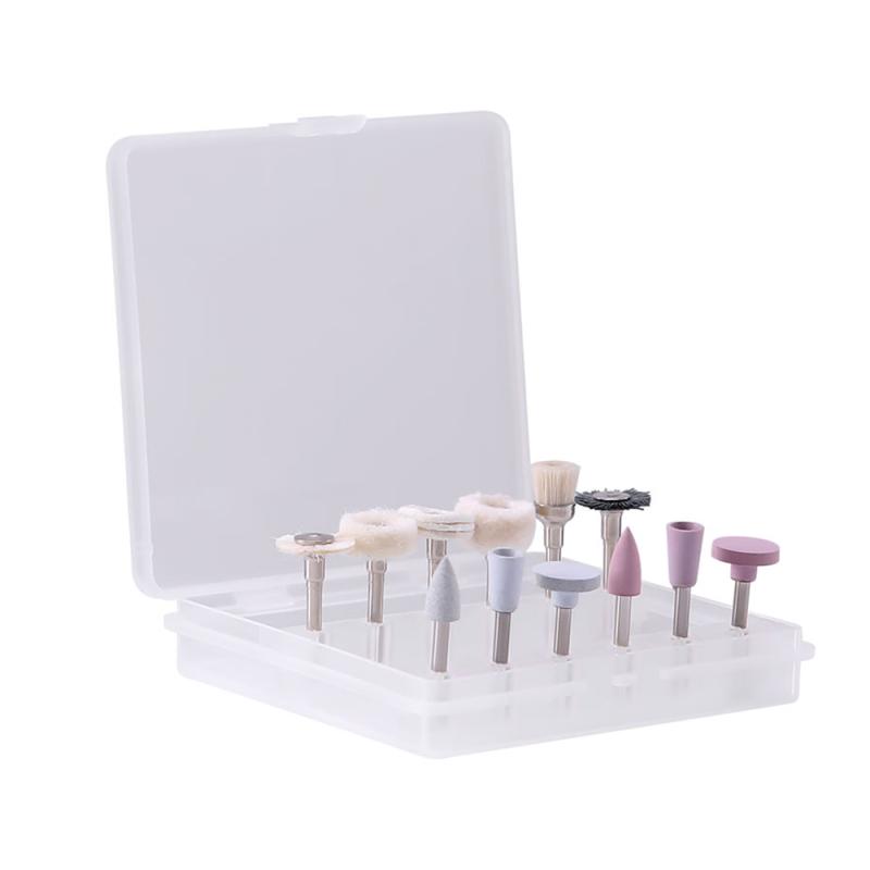 12Pcs/Box Dental Polisher Kit For Low-Speed Handpiece Dental Composite Finishing Polishing Dentistry Porcelain/Natural Teeth