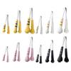 3Pcs/set Kitchen Tongs Stainless Steel Cartoon Cat Paw Shape Bread Tongs Heat-Resistant Non-Slip Handle Pliers Cooking Tools