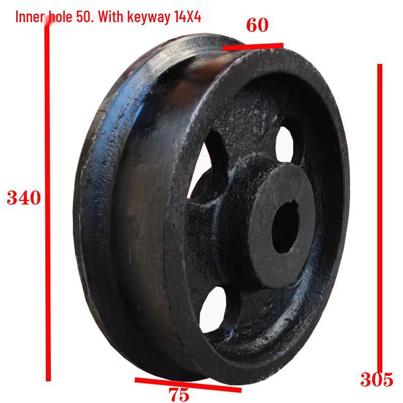 Electric Rail Cart Drive Wheel with Keyway - Internet Celebrity AGV Pulley Train Wheel