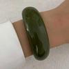 Ingemark Y2K Boho Thick Resin Acrylic Open Wide Bangles for Women New Trend Vintage Irregular Chunky Arm Bracelets Daily Jewelry