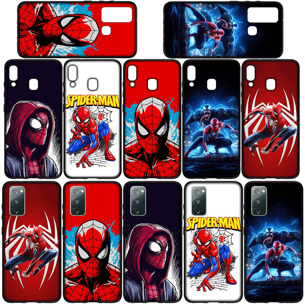 Phone Case for iPhone 17 16 15 Plus Huawei P30 P20 Lite Redmi Note 14 12 11 13 Pro Max OPPO A60 A80 A40 A18 A38 A54 Spider Man Cartoon Spiderman Cover