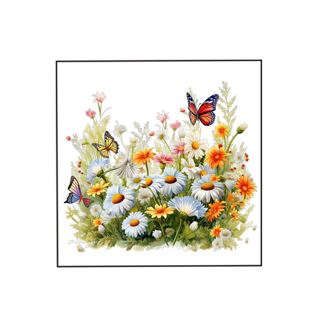 

30cm Wall Stickers Butterfly Flower Pattern Decoration Adhesive Removable Wall Decals Cartoon Flower Children Bedroom Wall Decor