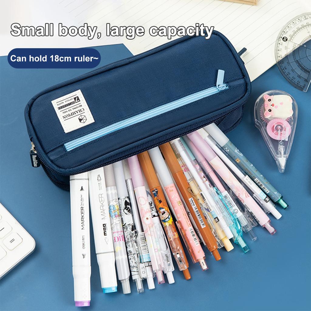 Double Layer Multi-functional Pencil Case Student Stationery Box Large Capacity Storage Bag Stationery School Office Supplies