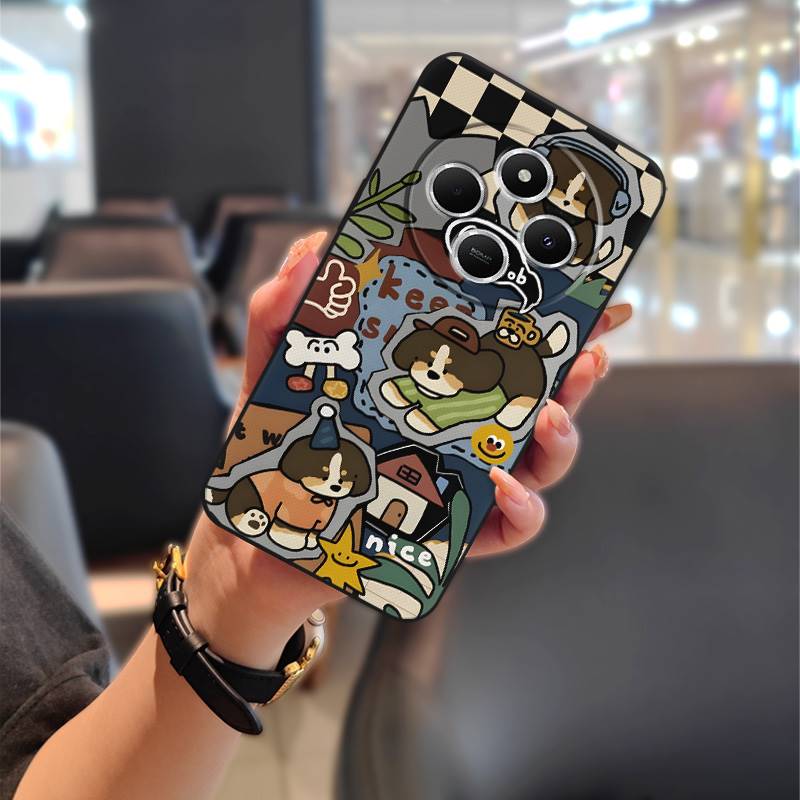 Anti-dust Durable Phone Case For Redmi 14C 4G/14R 5G/A3 Pro 4G/POCO C75 Phone Pouch Animals Full wrap Silicone TPU Cute
