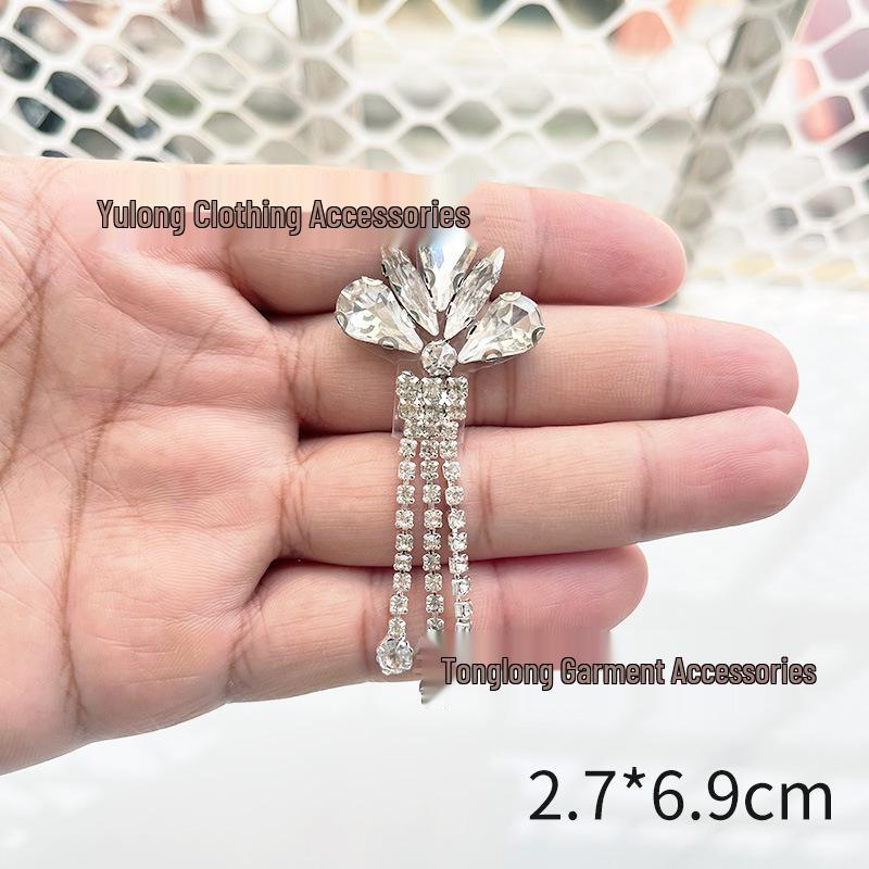 White Rhinestone DIY Hotfix Adhesive Fabric for Crystal Ornaments & Shoe Box Decorations