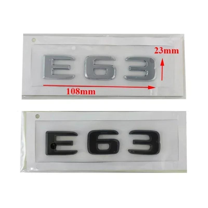 1pc 3D ABS Black Chrome Letters Car Sticker Rear Trunk Emblem Badge E43 E53 E63 Logo For AMG E Class W213 W212 Accessories