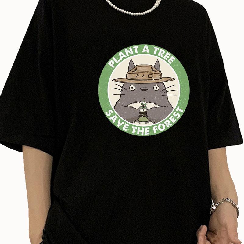 2026 Anime Totoro Studio Ghibli T Shirt Women Harajuku Ullzang T Shirt Fashion Anime T-shirt Funny Cartoon T Shirts Top Tees Female